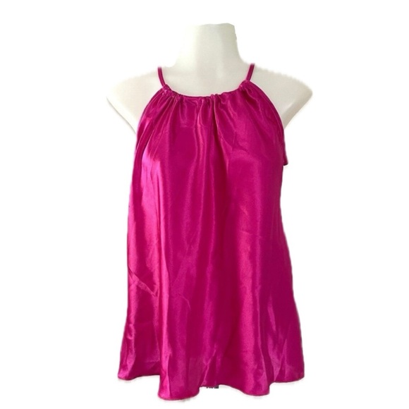 Nicole Miller Satin Pink tank top blouse - Picture 1 of 12
